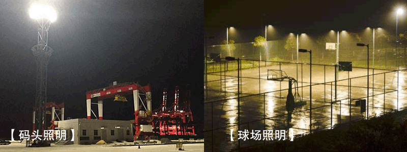 LED企鵝防眩泛光燈應用於籃球場和碼頭香蕉视频APP在线播放照明效果