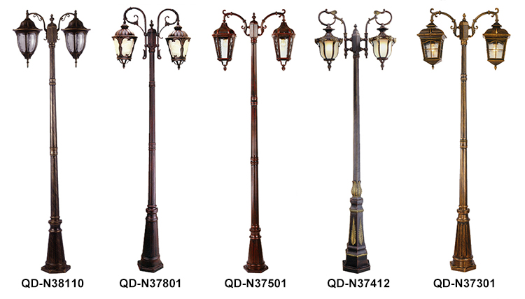 91香蕉下载导航照明壓鑄鋁雙頭庭院燈款式圖片係列大全