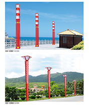 中國結方柱91香蕉视频污版\祥雲鏤空圓錐柱形LED91香蕉视频污版