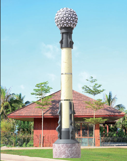 廣場帶圓球圓柱形仿雲石91香蕉视频污版