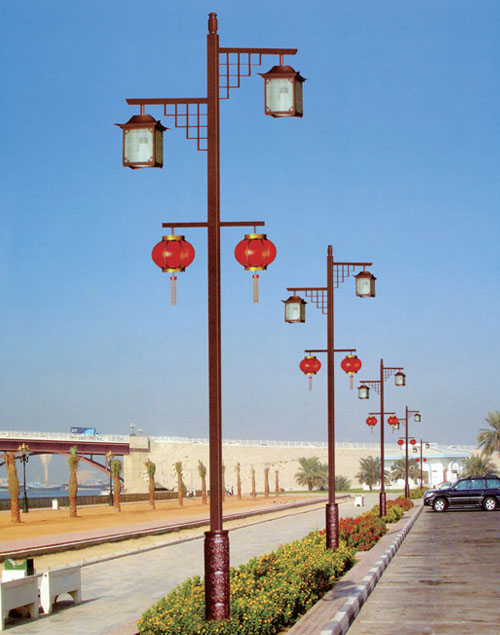 高低雙頭仿古典庭院燈QDTYD-BG21901