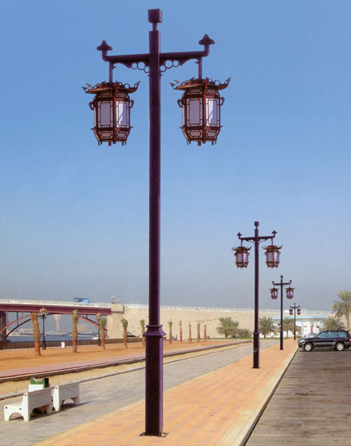 雙頭宮燈庭院燈,雙頭仿古典庭院燈QDTYD-BG21904