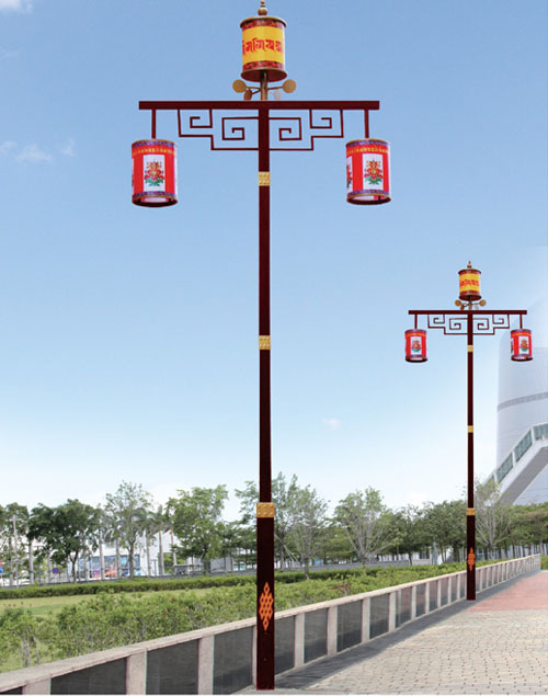 西藏風格雙頭仿古典庭院燈QDTYD-BG22404