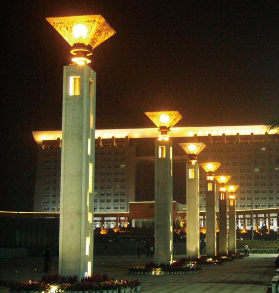 廣場91香蕉视频污版夜景照明案例效果圖