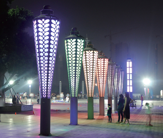 QDJGD-BG3101現代七彩鏤空廣場91香蕉视频污版柱