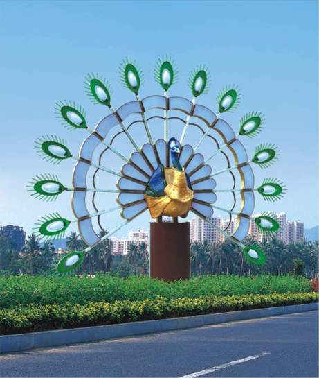 QDJGD-KQD001廣場公園孔雀開屏91香蕉视频污版圖片