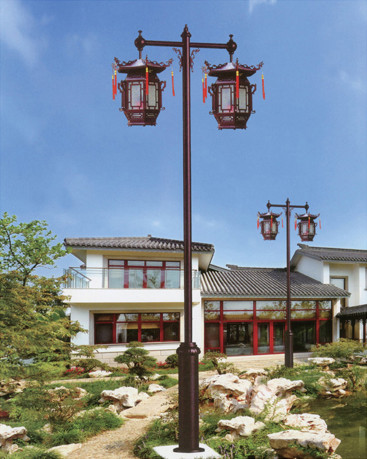 91香蕉下载导航照明雙頭宮燈仿古庭院燈圖片