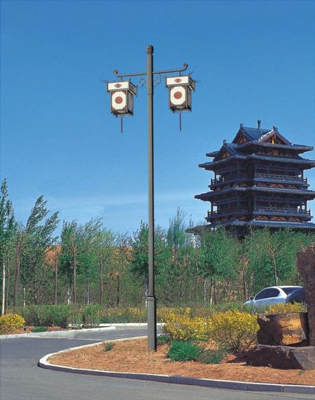 91香蕉下载导航照明5米雙頭雙頭仿古庭院燈圖片