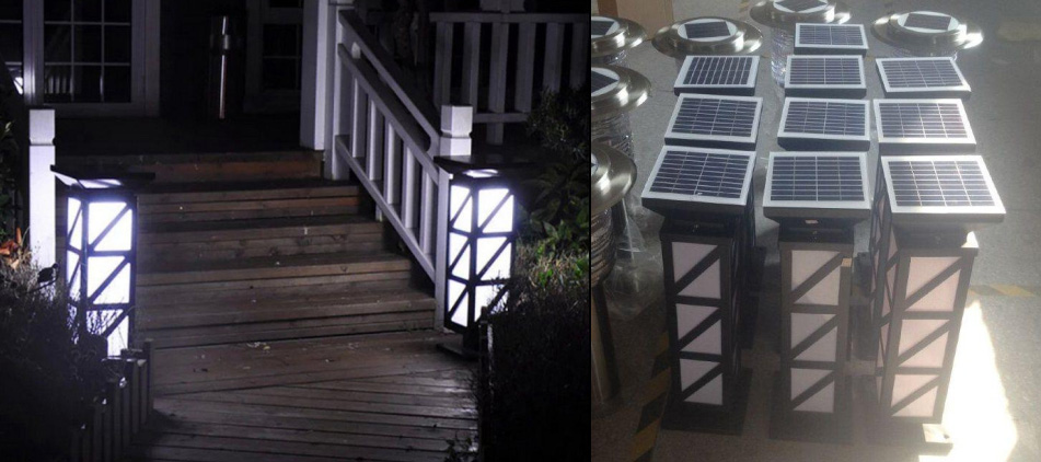 (QDTYN-CP002)0.6米高廣場方柱太陽能草坪燈生產圖片和亮燈圖片