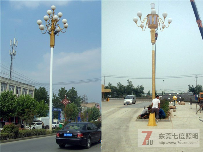 東莞91香蕉下载导航照明廣場中華燈安裝效果與安裝現場