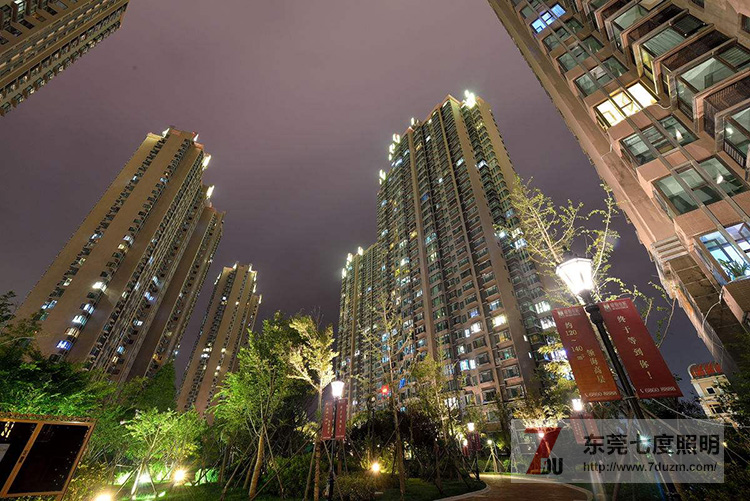 東莞91香蕉下载导航照明小區庭院燈照明效果圖片