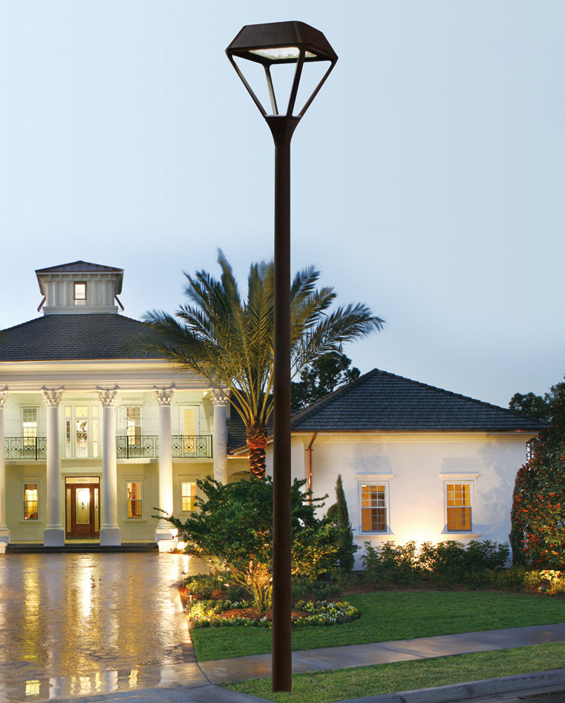 東莞91香蕉下载导航照明(QDTYD-009)鑽石型單頭LED現代庭院燈圖片