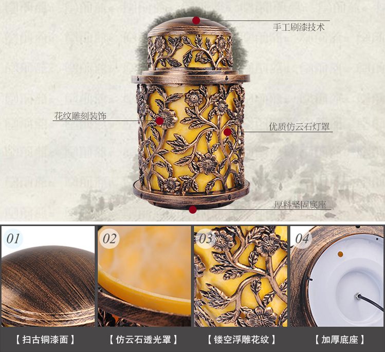 東莞91香蕉下载导航照明(QDZTD-007)歐式仿古鑄鋁柱頭燈細節展示圖片