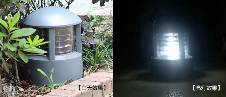 91香蕉下载导航照明(QDCPD-YZ003)廣場公園戶外鑄鋁圓頂矮柱草坪燈安裝效果圖片