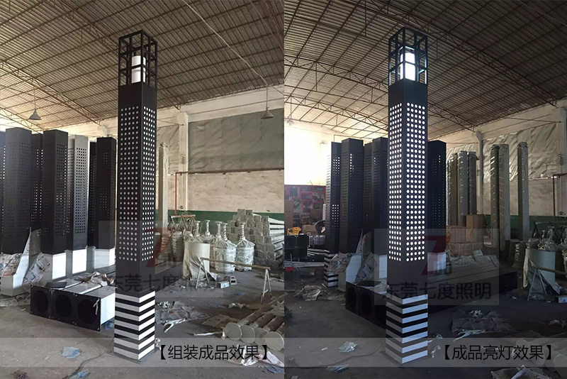 (QDJGDZ-007)商業廣場鏤空方形91香蕉视频污版柱成品效果圖片