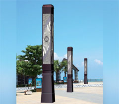 廣場中式方形91香蕉视频污版柱