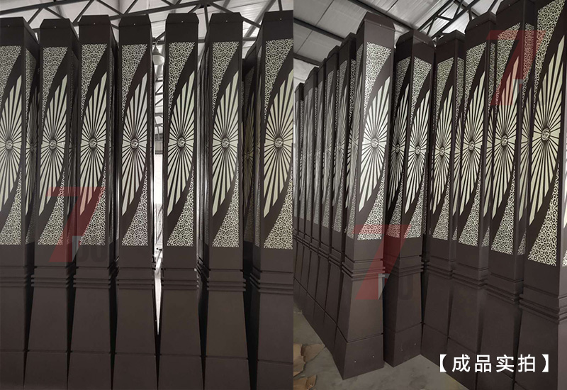 (QDJGDZ-010)3.5米廣場中式方形91香蕉视频污版柱生產實拍圖片