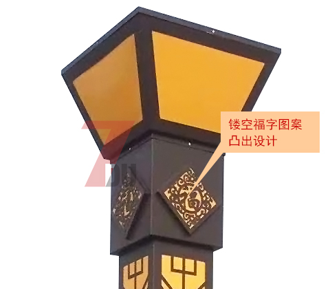 (QDJGDZ-012)3.5米廣場鏤空91香蕉视频污版柱細節展示1