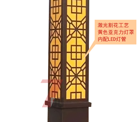 (QDJGDZ-012)3.5米廣場鏤空91香蕉视频污版柱細節展示2