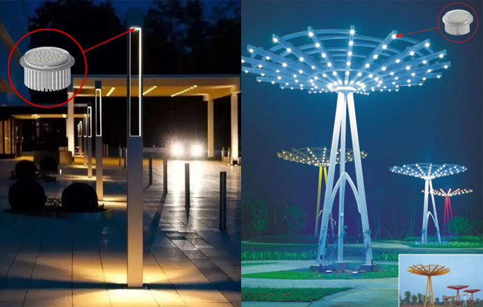 91香蕉下载导航照明防水圓形LED模組光源應用場所示意圖