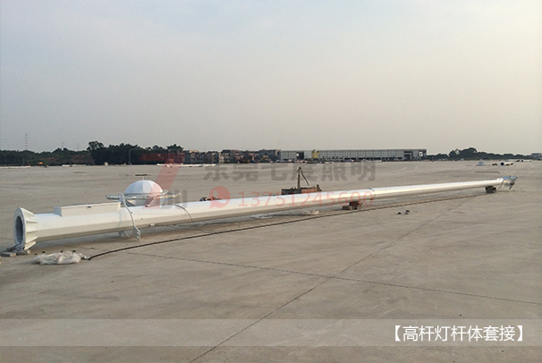 廣場自動升降式香蕉视频APP在线播放杆體套接現場圖片