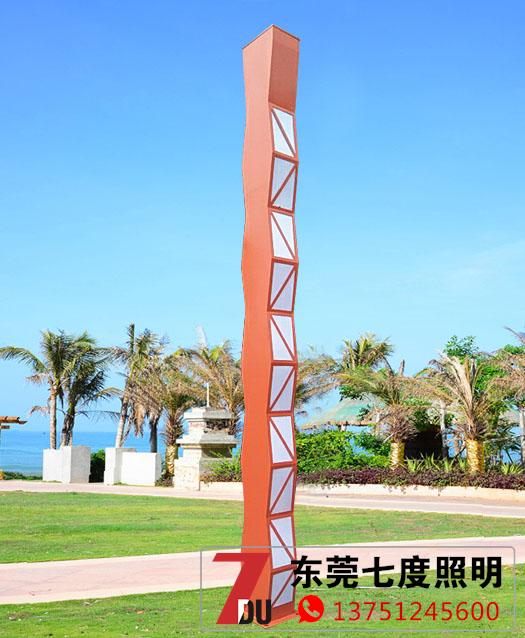 4米高戶外現代園林91香蕉视频污版柱實景效果圖片