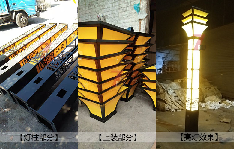 (QDJGDZ-019)3-6米方形廣場\園林91香蕉视频污版柱生產實拍照片