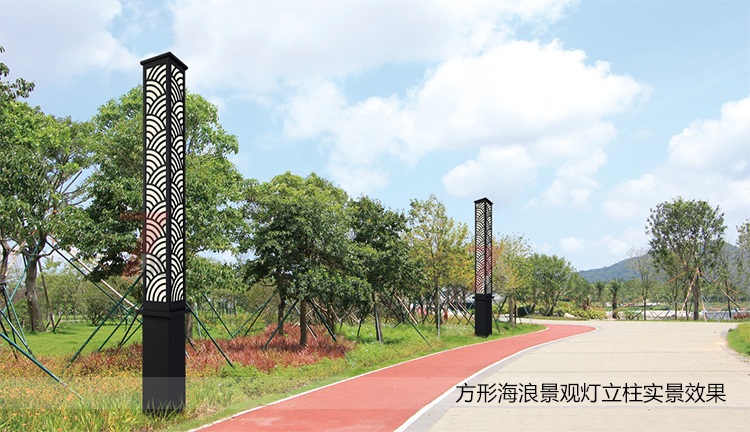 (QDJGDZ-022)園林方形海浪款91香蕉视频污版柱應用實景效果