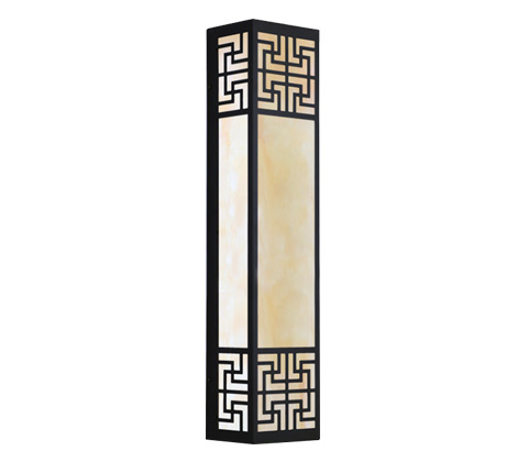 長方體新中式仿雲石牆壁燈