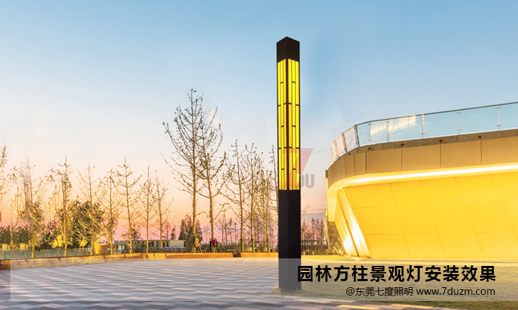 定製4米園林91香蕉视频污版柱安裝實景效果