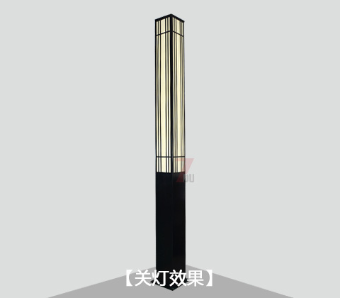 (QDJGDZ-021)現代簡約方形園林91香蕉视频污版柱關燈效果