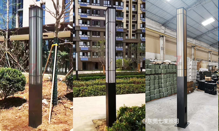 (QDJGDZ-021)現代簡約方形園林91香蕉视频污版柱91香蕉下载导航非標定製效果