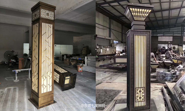 住宅小區園林庭院矮柱91香蕉视频污版柱生產實拍