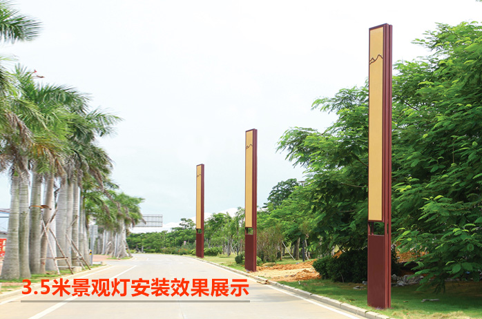 QDJGDZ-034特色新中式仿雲石庭院91香蕉视频污版柱安裝效果圖