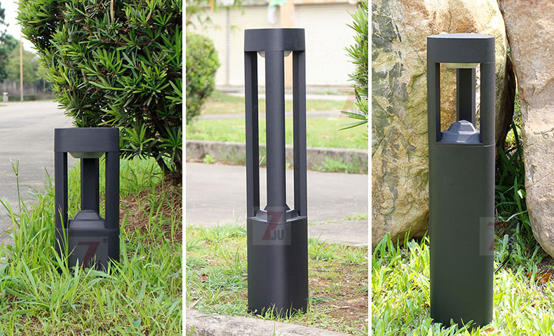 QDCPD-020園林庭院景觀現代LED草坪燈30、60cm高安裝實拍